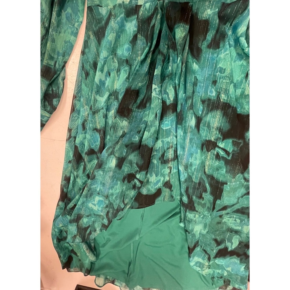 Calvin Klein 5 Dress Lot Green and Blue & White Flowing Ruffled Boho Dresses - Picture 5 of 6